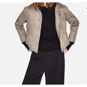Suede effect jacket from Zara